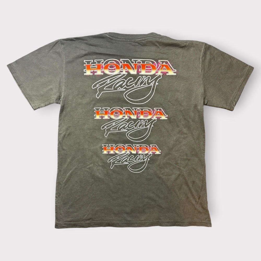 Honda Racing Circuit Dreams JT Racing Graphic T-Shirt Gray Brown Mens L - Picture 2 of 8